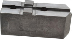 H & R Manufacturing - Tongue & Groove Attachment, Square Soft Lathe Chuck Jaw - Steel, 1-3/4" Btw Mount Hole Ctrs, 3-15/16" Long x 1-1/4" Wide x 1-5/8" High, 5/16" Groove - Exact Tool & Supply