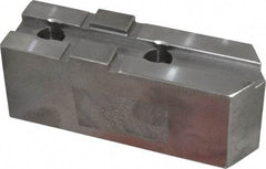 H & R Manufacturing - Tongue & Groove Attachment, Square Soft Lathe Chuck Jaw - Steel, 2.12" Btw Mount Hole Ctrs, 4-13/16" Long x 1-1/2" Wide x 1-7/8" High, 1/2" Groove - Exact Tool & Supply