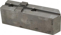 H & R Manufacturing - Tongue & Groove Attachment, Square Soft Lathe Chuck Jaw - Steel, 3" Btw Mount Hole Ctrs, 7-1/4" Long x 2" Wide x 2-5/16" High, 1/2" Groove - Exact Tool & Supply