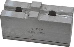 H & R Manufacturing - Tongue & Groove Attachment, Square Soft Lathe Chuck Jaw - Aluminum, 1-3/4" Btw Mount Hole Ctrs, 3-1/2" Long x 1-1/4" Wide x 1-5/8" High, 5/16" Groove - Exact Tool & Supply