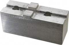 H & R Manufacturing - Tongue & Groove Attachment, Square Soft Lathe Chuck Jaw - Aluminum, 3" Btw Mount Hole Ctrs, 5-5/8" Long x 2" Wide x 2-5/16" High, 1/2" Groove - Exact Tool & Supply