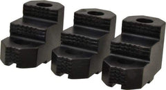 H & R Manufacturing - 8" Max Chuck Diam Compatibility, Mild Carburized Steel Tongue & Groove Hard Lathe Top Jaws - 2 Steps, 5/16" Groove Width, 1-1/2" Wide x 3.286" Long x 1.969" High - Exact Tool & Supply