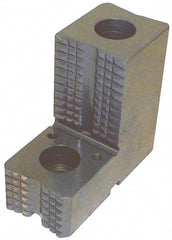 H & R Manufacturing - 52" Max Chuck Diam Compatibility, Steel Bullard Hard Lathe Top Jaws - 2 Steps, 5/8" Groove Width, 3" Wide x 6-5/8" Long x 6" High - Exact Tool & Supply