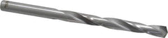 Made in USA - 19/64" 135° Carbide-Tipped Jobber Drill - Bright Finish, Right Hand Cut, Spiral Flute, Straight Shank, 4-3/8" OAL, Split Point - Exact Tool & Supply