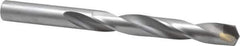 Made in USA - 41/64" 135° Carbide-Tipped Jobber Drill - Bright Finish, Right Hand Cut, Spiral Flute, Straight Shank, 7-1/8" OAL, Split Point - Exact Tool & Supply