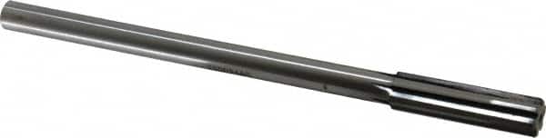 Made in USA - 0.544" Carbide-Tipped 6 Flute Chucking Reamer - Exact Tool & Supply