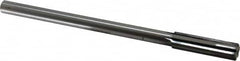 Made in USA - 0.544" Carbide-Tipped 6 Flute Chucking Reamer - Exact Tool & Supply