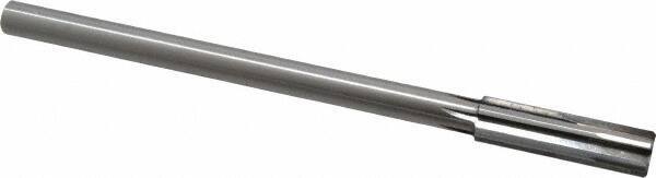 Made in USA - 0.559" Carbide-Tipped 6 Flute Chucking Reamer - Straight Flute, 7/16" Straight Shank, 2" Flute Length, 8" OAL - Exact Tool & Supply