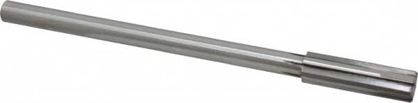 Made in USA - 0.594" Carbide-Tipped 6 Flute Chucking Reamer - Exact Tool & Supply