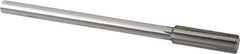 Made in USA - 0.597" Carbide-Tipped 6 Flute Chucking Reamer - Straight Flute, 7/16" Straight Shank, 2" Flute Length, 8" OAL - Exact Tool & Supply