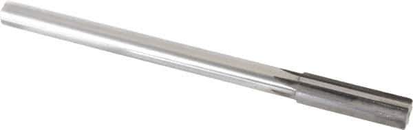 Made in USA - 0.654" Carbide-Tipped 6 Flute Chucking Reamer - Straight Flute, 9/16" Straight Shank, 2-1/4" Flute Length, 9" OAL - Exact Tool & Supply