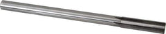 Made in USA - 0.655" Carbide-Tipped 6 Flute Chucking Reamer - Straight Flute, 9/16" Straight Shank, 2-1/4" Flute Length, 9" OAL - Exact Tool & Supply