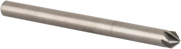 SGS - 1/8" Head Diam, 1/8" Shank Diam, 6 Flute 90° Solid Carbide Countersink - Exact Tool & Supply