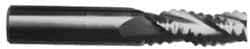 M.A. Ford - 25mm Diam, Coarse Pitch, 50mm LOC, 3 Flute Solid Carbide Roughing Square End Mill - Uncoated, 102mm OAL, 25mm Shank Diam, Single End, Centercutting, 45° Helix - Exact Tool & Supply