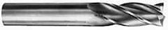M.A. Ford - 3/4", 1-1/2" LOC, 3/4" Shank Diam, 4" OAL, 3 Flute, Solid Carbide Square End Mill - Single End, Uncoated, Spiral Flute, 30° Helix, Centercutting, Right Hand Cut, Right Hand Flute, Series 116 - Exact Tool & Supply