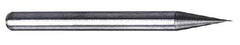 M.A. Ford - 1.3mm, 3.9mm LOC, 3mm Shank Diam, 1-1/2" OAL, 4 Flute, Solid Carbide Square End Mill - Single End, Uncoated, Spiral Flute, 30° Helix, Centercutting, Right Hand Cut, Right Hand Flute, Series 111 - Exact Tool & Supply