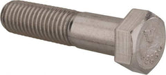 Value Collection - 9/16-18 UNF, 2-1/2" Length Under Head Hex Head Cap Screw - Partially Threaded, Grade 18-8 Stainless Steel, Uncoated, 13/16" Hex - Exact Tool & Supply