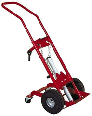 Made in USA - 32" Long x 30" Wide x 48" High, Gas Cylinder Caddy - Fits 4, 5, 6, 7, 8, 9, 10, 11, 12" Diameter Cylinders - Exact Tool & Supply