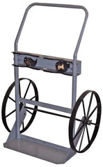 Made in USA - 1,000 Lb Capacity 47" OAH Cylinder Hand Truck - Loop Handle, Steel - Exact Tool & Supply