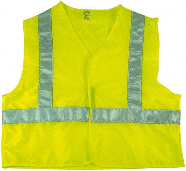 NMC - Size XL High Visibility Lime Mesh General Purpose Vest - Hook & Loop Closure, PVC - Exact Tool & Supply