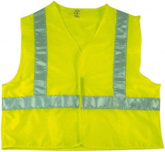 NMC - Size XL High Visibility Lime Mesh General Purpose Vest - Hook & Loop Closure, PVC - Exact Tool & Supply