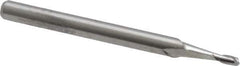 M.A. Ford - 1/16", 1/8" LOC, 1/8" Shank Diam, 1-1/2" OAL, 2 Flute, Solid Carbide Square End Mill - Single End, Uncoated, Spiral Flute, 30° Helix, Centercutting, Right Hand Cut, Right Hand Flute, Series 164 - Exact Tool & Supply