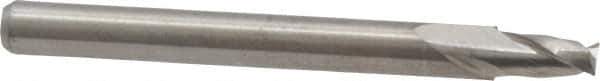 M.A. Ford - 5/32", 5/16" LOC, 3/16" Shank Diam, 2" OAL, 2 Flute, Solid Carbide Square End Mill - Single End, Uncoated, Spiral Flute, 30° Helix, Centercutting, Right Hand Cut, Right Hand Flute, Series 164 - Exact Tool & Supply