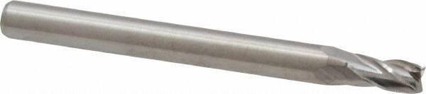 M.A. Ford - 5/32", 5/16" LOC, 3/16" Shank Diam, 2" OAL, 4 Flute, Solid Carbide Square End Mill - Single End, Uncoated, Spiral Flute, 30° Helix, Centercutting, Right Hand Cut, Right Hand Flute, Series 163 - Exact Tool & Supply