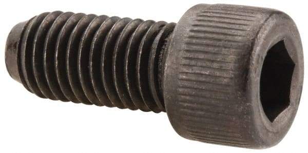 Value Collection - 1/4-28 UNF Hex Socket Drive, Socket Cap Screw - Alloy Steel, Black Oxide Finish, Fully Threaded, 9/16" Length Under Head - Exact Tool & Supply