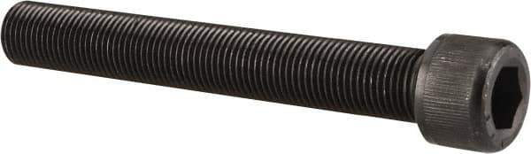 Value Collection - 9/16-18 UNF Hex Socket Drive, Socket Cap Screw - Alloy Steel, Black Oxide Finish, Partially Threaded, 4" Length Under Head - Exact Tool & Supply