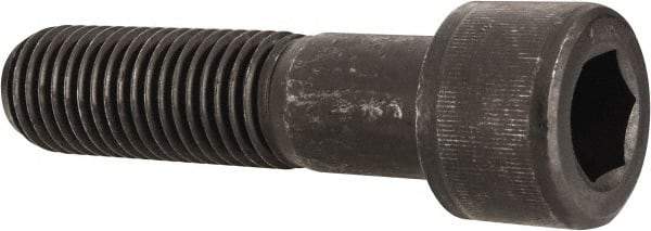 Value Collection - 1-1/8 - 7 UNC Hex Socket Drive, Socket Cap Screw - Alloy Steel, Black Oxide Finish, Partially Threaded, 4-1/2" Length Under Head - Exact Tool & Supply