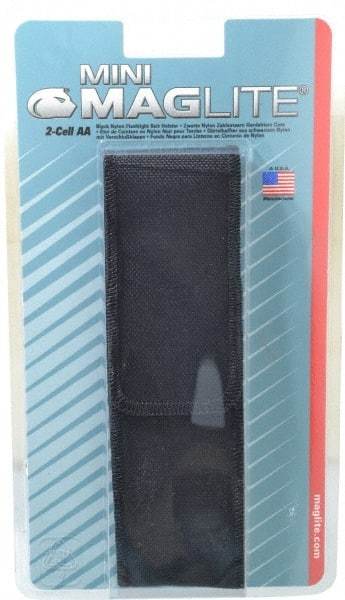 Mag-Lite - Nylon Mini/Pocket Flashlight Belt Holster - Black, Compatible with Maglite AA Batteries - Exact Tool & Supply