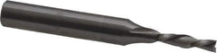 Onsrud - 1/8" Cutting Diam x 1/2" Length of Cut, 2 Flute, Downcut Spiral Router Bit - Uncoated, Right Hand Cut, Solid Carbide, 2" OAL x 1/4" Shank Diam, Double Edge, 30° Helix Angle - Exact Tool & Supply