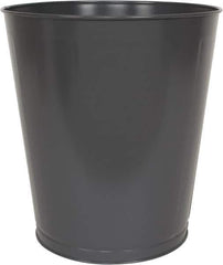 Value Collection - 28 Qt Gray Round Trash Can - Steel, 14-1/4" High - Exact Tool & Supply