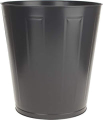 Value Collection - 46 Qt Gray Round Trash Can - Steel, 17" High - Exact Tool & Supply