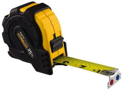 Komelon - 16' x 1" Yellow Blade Tape Measure - 1/16" Graduation, Inch Graduation Style, Yellow/Black Case - Exact Tool & Supply