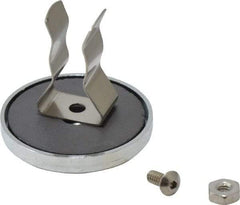 Mag-Mate - 7 Lb Max Pull Force, 1-3/32" Overall Height, 1.24" Diam, Ceramic Cup Magnet - Clamp Style, 1/2" Clamp Opening, Chrome Plated - Exact Tool & Supply