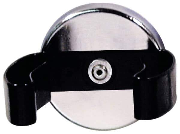 Mag-Mate - 11 Lb Max Pull Force, 1-17/32" Overall Height, 1.41" Diam, Ceramic Cup Magnet - Clamp Style, 1-1/8" Clamp Opening, Chrome Plated - Exact Tool & Supply