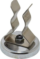 Mag-Mate - 11 Lb Max Pull Force, 1-29/32" Overall Height, 1.41" Diam, Ceramic Cup Magnet - Clamp Style, 7/8" Clamp Opening, Chrome Plated - Exact Tool & Supply