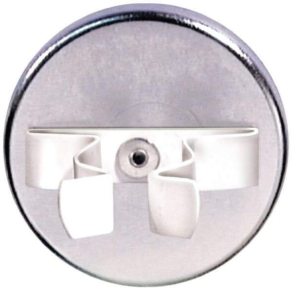 Mag-Mate - 11 Lb Max Pull Force, 1-21/32" Overall Height, 1.41" Diam, Ceramic Cup Magnet - Clamp Style, 1-1/4" Clamp Opening, Chrome Plated - Exact Tool & Supply