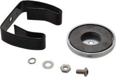 Mag-Mate - 19 Lb Max Pull Force, 2-5/16" Overall Height, 2.03" Diam, Ceramic Cup Magnet - Clamp Style, 2-1/2" Clamp Opening, Chrome Plated - Exact Tool & Supply