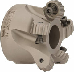 Iscar - 1.87" Cut Diam, 0.315" Max Depth, 1" Arbor Hole, 5 Inserts, RC.. 1607 Insert Style, Indexable Copy Face Mill - FRW Cutter Style, 1-3/4 High, Through Coolant, Series MillShred - Exact Tool & Supply