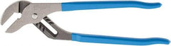 Channellock - 12" OAL, 2-1/4" Max Capacity, 7 Position Tongue & Groove Pliers - Standard Straight Jaws, Standard Head, Plastic Dipped Handles - Exact Tool & Supply