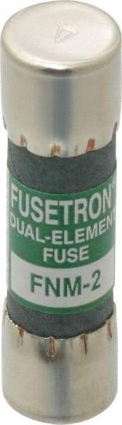 Cooper Bussmann - 250 VAC, 2 Amp, Time Delay General Purpose Fuse - Fuse Holder Mount, 1-1/2" OAL, 10 at 125 V kA Rating, 13/32" Diam - Exact Tool & Supply