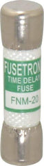 Cooper Bussmann - 250 VAC, 20 Amp, Time Delay General Purpose Fuse - Fuse Holder Mount, 1-1/2" OAL, 10 at AC kA Rating, 13/32" Diam - Exact Tool & Supply