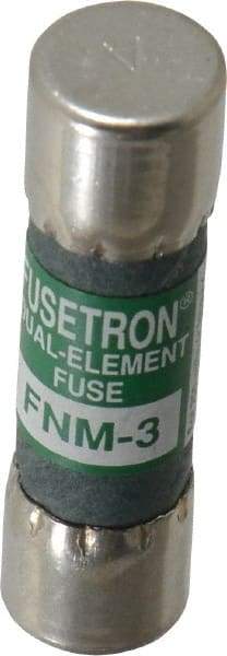 Cooper Bussmann - 250 VAC, 3 Amp, Time Delay General Purpose Fuse - Fuse Holder Mount, 1-1/2" OAL, 10 at 125 V kA Rating, 13/32" Diam - Exact Tool & Supply