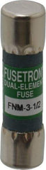Cooper Bussmann - 250 VAC, 3.5 Amp, Time Delay General Purpose Fuse - Fuse Holder Mount, 1-1/2" OAL, 10 at 125 V kA Rating, 13/32" Diam - Exact Tool & Supply