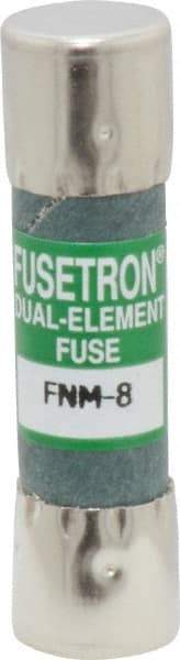 Cooper Bussmann - 250 VAC, 8 Amp, Time Delay General Purpose Fuse - Fuse Holder Mount, 1-1/2" OAL, 10 at 125 V kA Rating, 13/32" Diam - Exact Tool & Supply