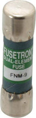 Cooper Bussmann - 250 VAC, 9 Amp, Time Delay General Purpose Fuse - Fuse Holder Mount, 1-1/2" OAL, 10 at 125 V kA Rating, 13/32" Diam - Exact Tool & Supply