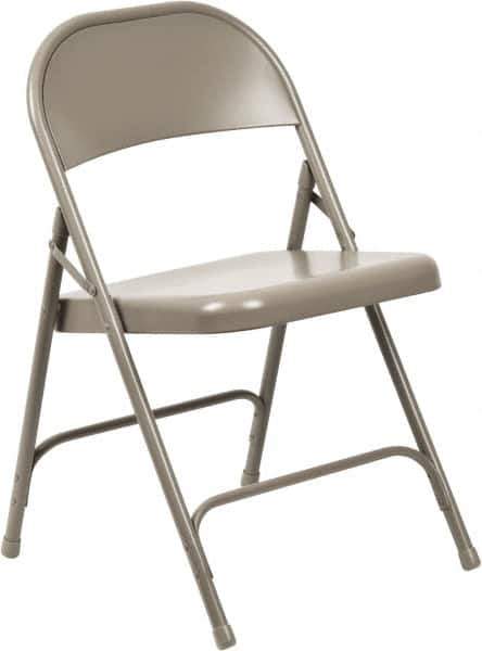 NPS - 16-5/8" Wide x 16-1/4" Deep x 29-1/2" High, Steel Standard Folding Chair - Gray - Exact Tool & Supply